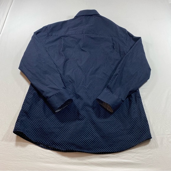 Nick Graham Shirt Men’s X-Large Button Down Polka Dot Stretch Long Sleeves Shirt - Picture 11 of 12